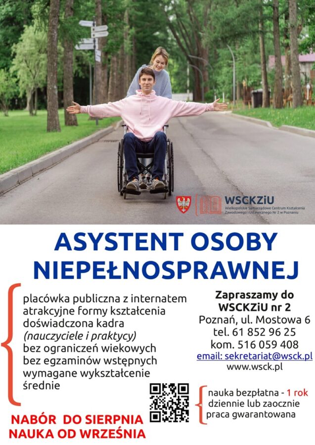 Asystent osoby niepełnosprawnej plakat
