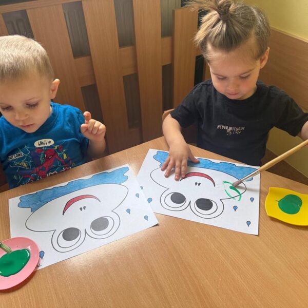 Wiosenna praca plastyczna - Żaba grupa III