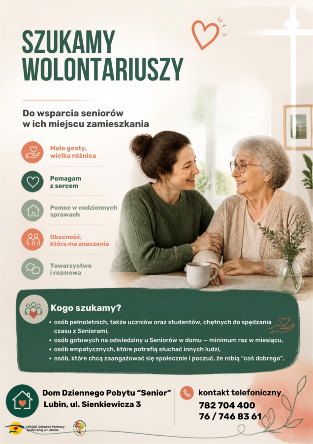 Szukamy wolontariuszy - plakat
